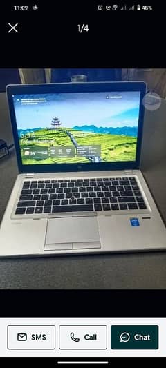 perfect condition hp folio 9480p. slim book , silver color