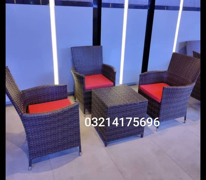 RATTAN GARDEN OUTDOOR FURNITURE UPVC FURNITURE SOFA SET CHAIRS TABLE 3