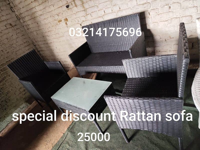 RATTAN GARDEN OUTDOOR FURNITURE UPVC FURNITURE SOFA SET CHAIRS TABLE 7