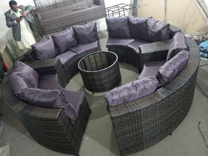 RATTAN GARDEN OUTDOOR FURNITURE UPVC FURNITURE SOFA SET CHAIRS TABLE 8