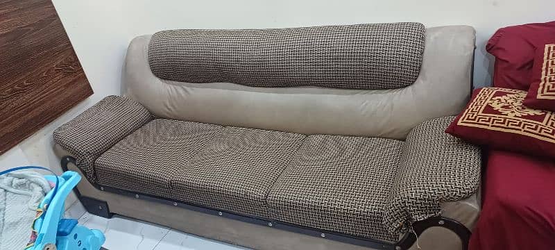 sofa set good condition 3piece 2piece 1piece set urgent for sale 1