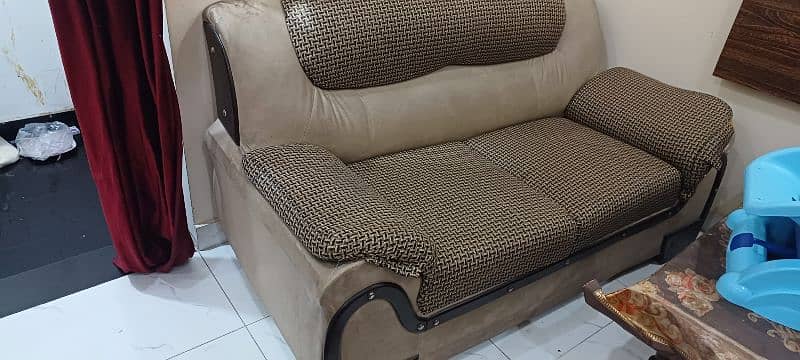 sofa set good condition 3piece 2piece 1piece set urgent for sale 3