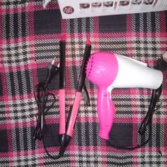 Hair straightener and Hair dryer