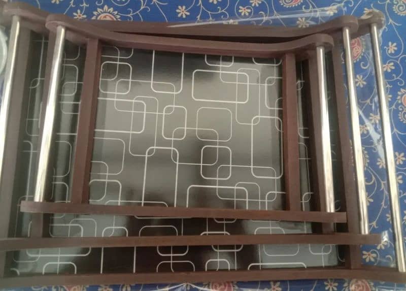 3pc Wooden Tray Set 2