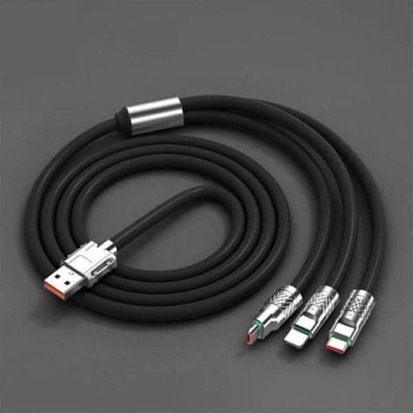 120W 6A 3 In 1 Fast Charging Cable wholesale price 0