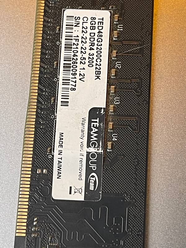 16 GB RAM , 8GB x 2 3200 mhz DDR4 2