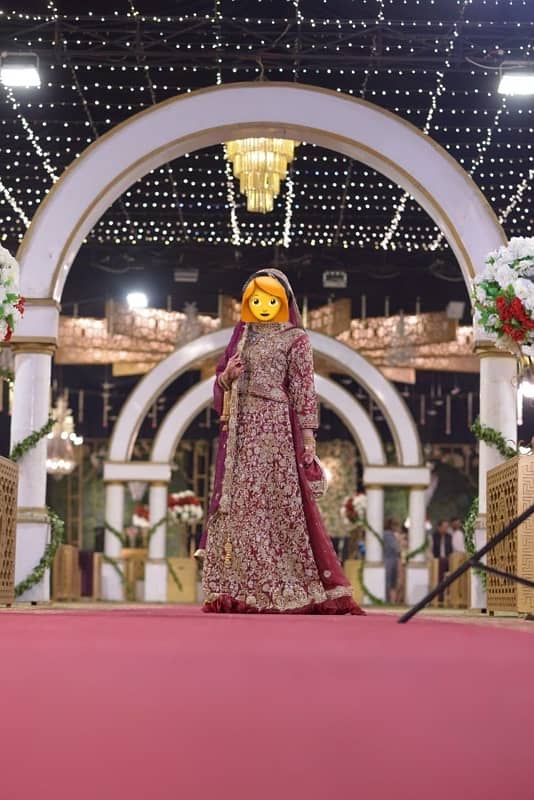 Maroon bridal dress 4