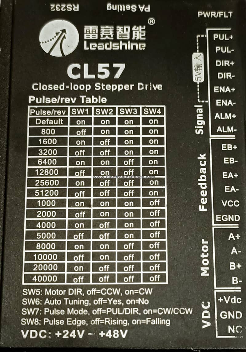 LEADSHINE Nema23 Closed Loop Motor + CL57 Driver (Electronicspanga) 7