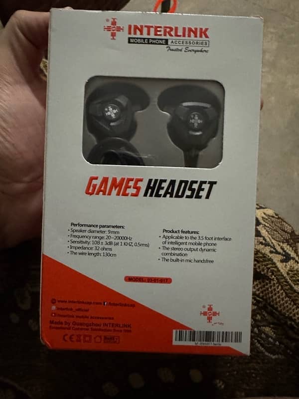 InterLink Gamers HeadSet Best Gaming Handfree 0