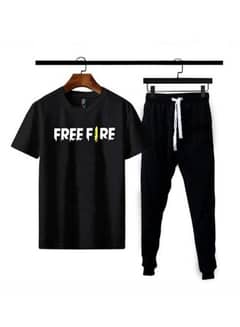 2Pcs  men's polyester printed Co _ord set