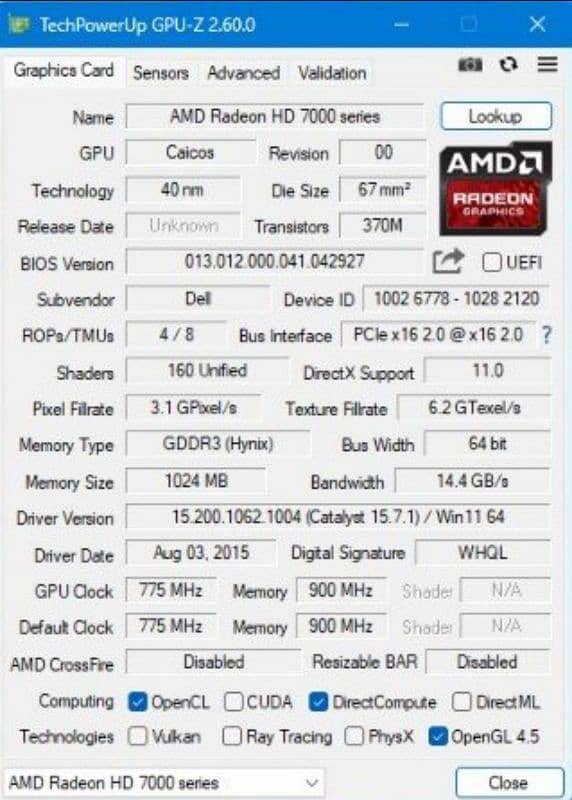 1GB 64-bit GDDR3 AMD Radeon 7470 Graphics Card 2