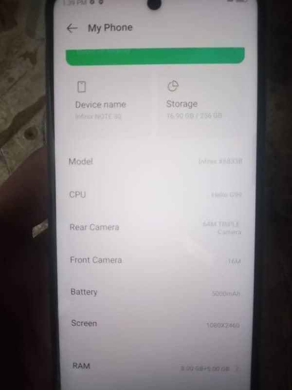 Infinix note 30 256 GB Non Active for sale 5