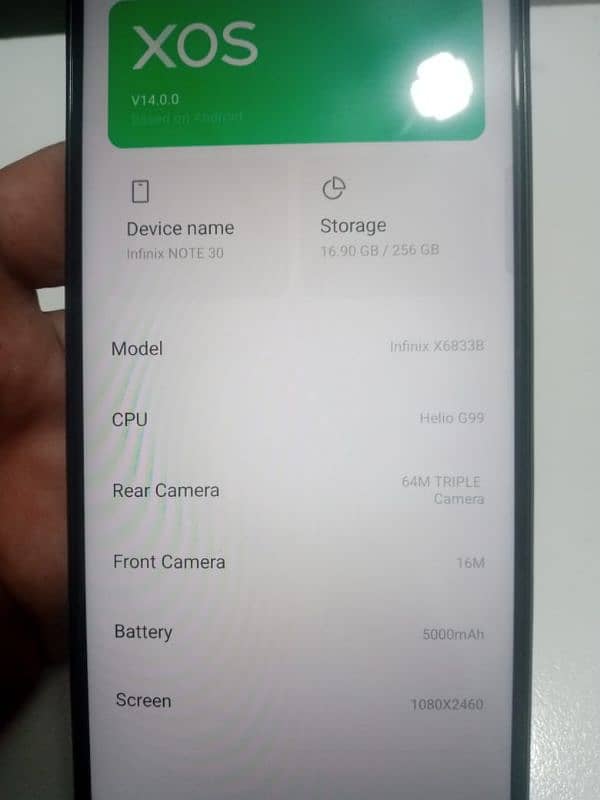 Infinix note 30 256 GB Non Active for sale 7