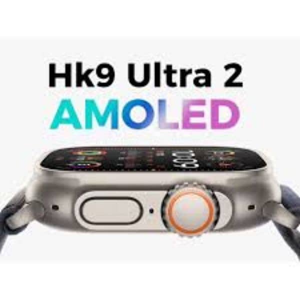 Hk9 ultra 2 smartwatch With screen protector , Amoled Display ,2 Strap 3