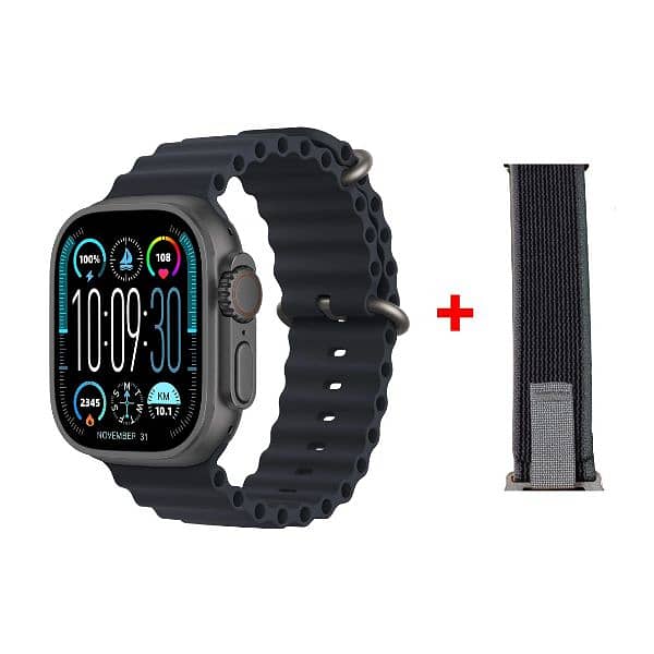 Hk9 ultra 2 smartwatch With screen protector , Amoled Display ,2 Strap 5