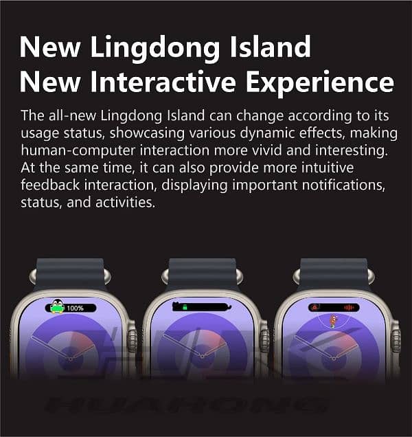 Hk9 ultra 2 smartwatch With screen protector , Amoled Display ,2 Strap 7