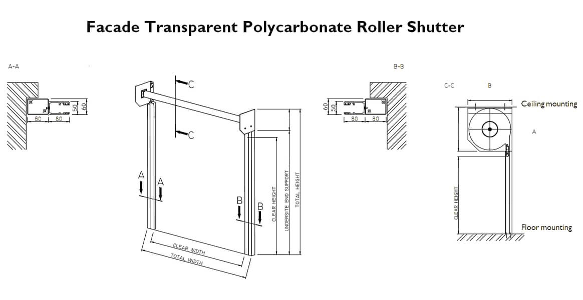 polycarbonate roller shutters / motorized roller shutters 4