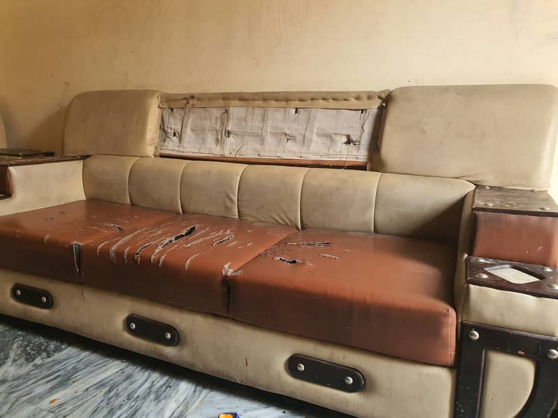 Leather sofa set just Structure. 2