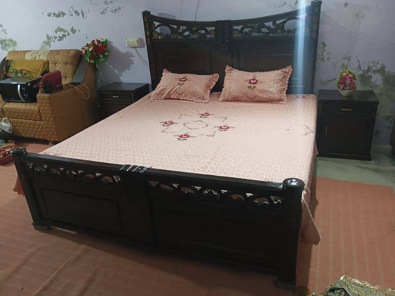 arjent sale full size bed with 2 side table without matris 6