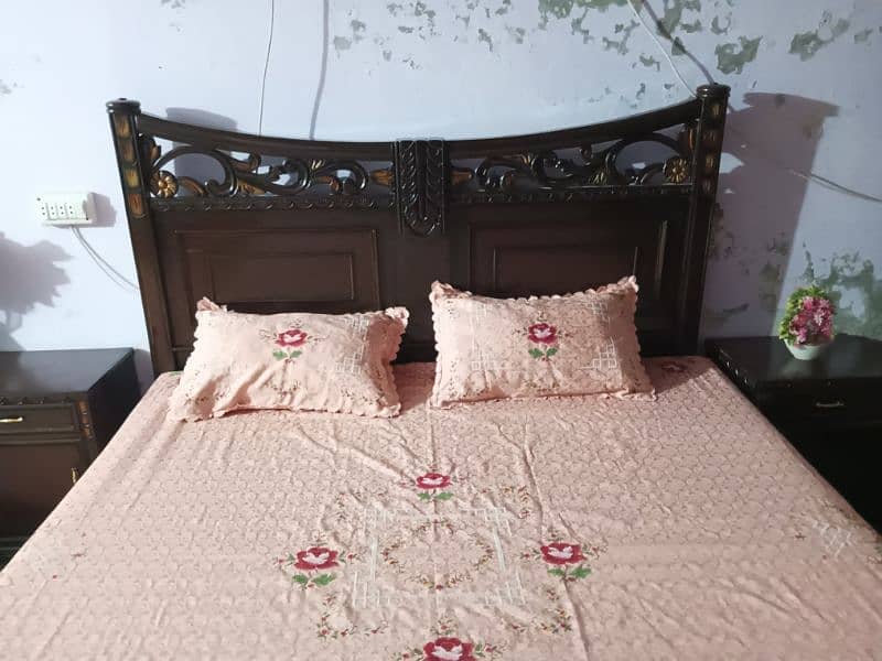 arjent sale full size bed with 2 side table without matris 7