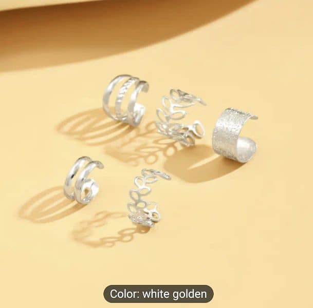 Ear clips set 5-pcs / Ear studs 2