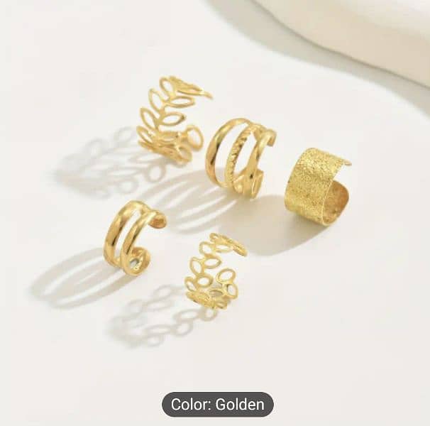 Ear clips set 5-pcs / Ear studs 5