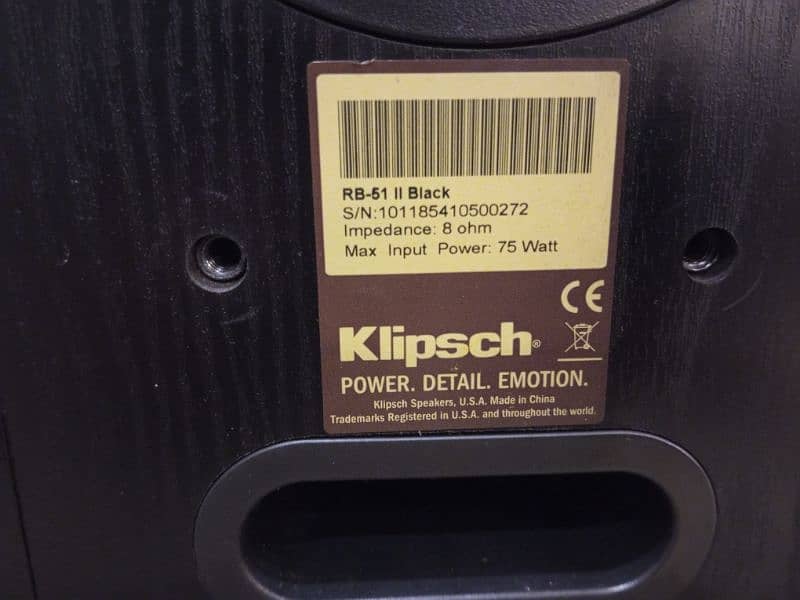 Klipsch rb51 II speakers (Denon Marantz JBL Yamaha Bose amplifiers kef 5