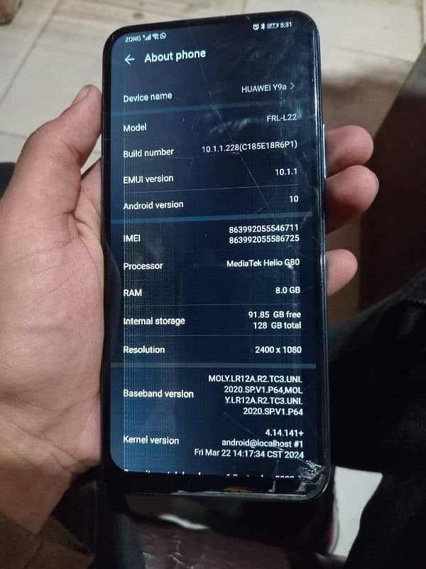 huawei Y9a.  8/128 2