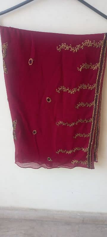 organza stitched 3 piece suit for sale chiffon dupatta 7