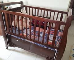 wooden baby cot