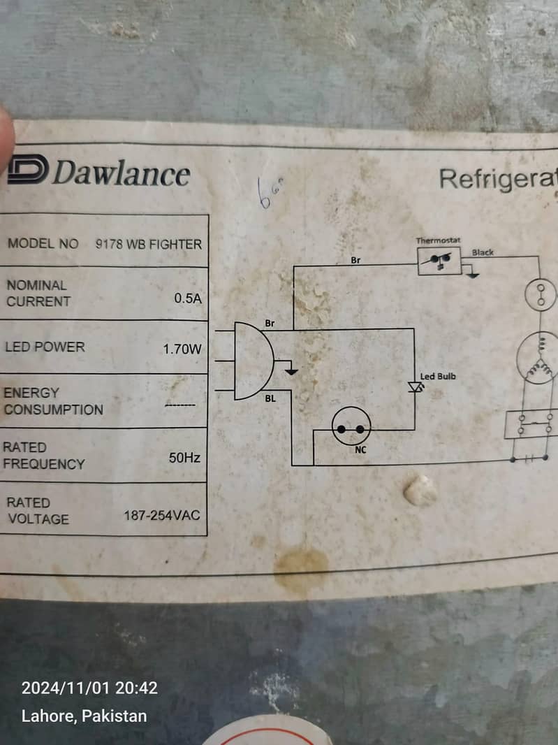 Dawlance fridge large size (0306=4462/443) wowsset 10