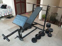 All in one Home gym with rods and weights