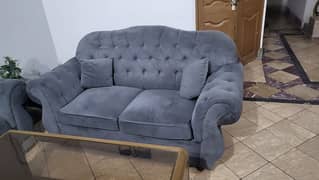 6-Seater Grey Sofa Set - Excellent Condition