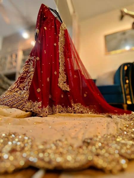 Bridal maxi with tail lehnga 2