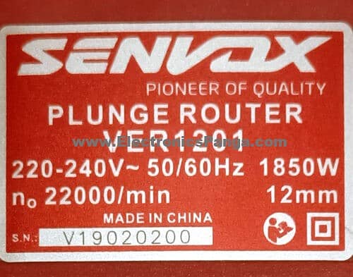 SENVOX VER1201 220V/AC 1850W 12MM Plunger Router (ElectronicsPanga) 3