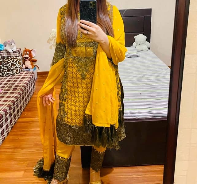 Yellow Mehndi dress 1