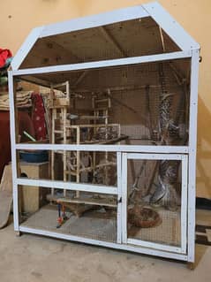 Beautiful & Stylish Wooden Cage with Parrots Stand