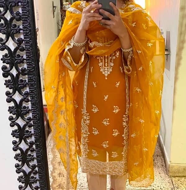 Yellow mehndi Dress 0