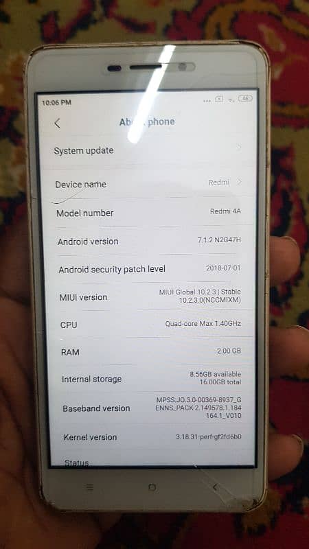 redmi 4a duaal sim pta apporved with box 2