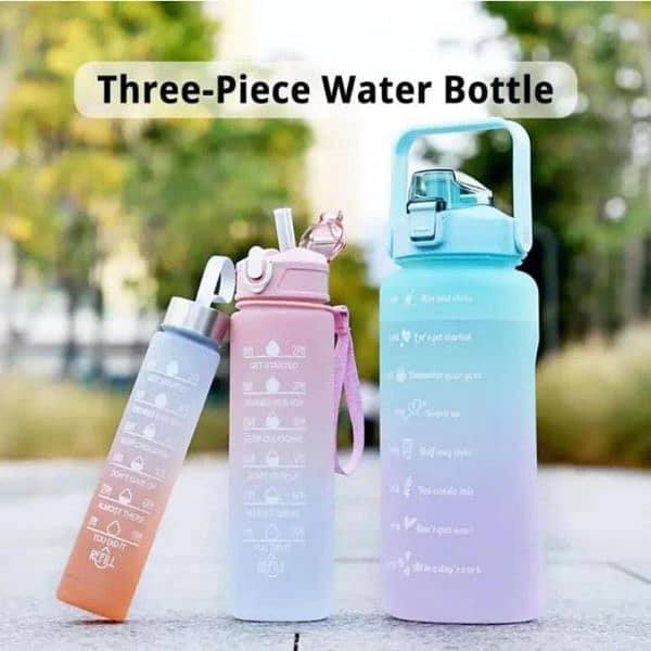 3 pcs motivational sport water bottle set cash on delivery 3