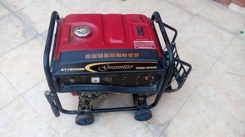 Grannitto 6.5 K. V. A generator 4 years used petrol 0