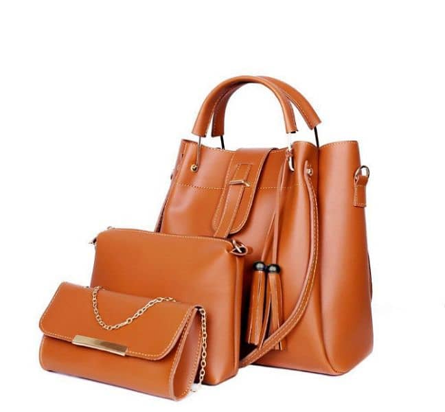 3 PCs woman's  beautiful  PU Leather  Shoulder bag 3