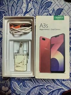 Oppo a3s Red colour with box or original charger