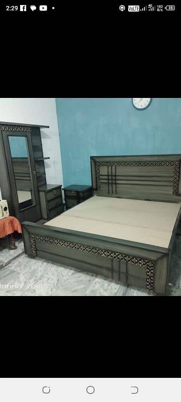 Wooden Double Beds + For Rooms and Apartments with 5 Years Warranty 3