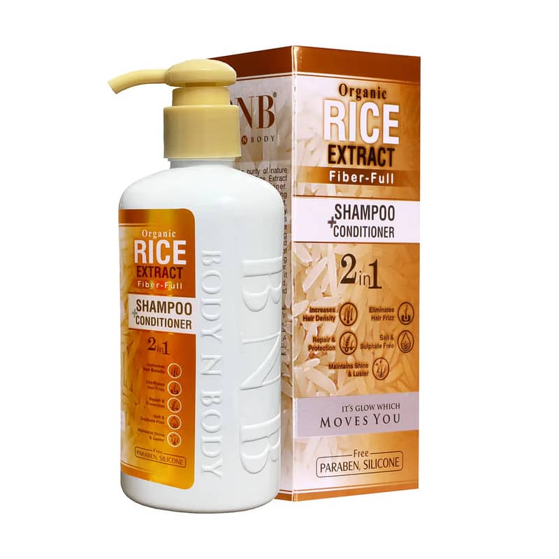 "Rice Extract shampoo + Conditioner". 0