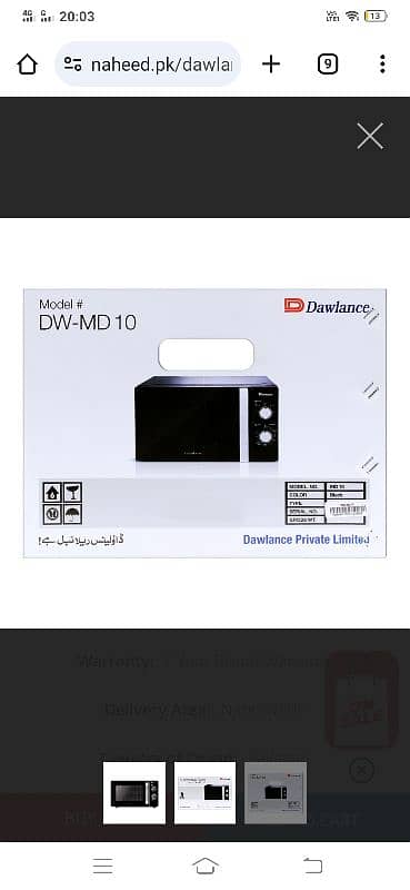 Microwave Oven Dawlance 2