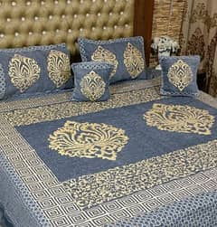 5 Pcs Velvet Jacquard Double Bed Bridal Set all over Pakistan delivery