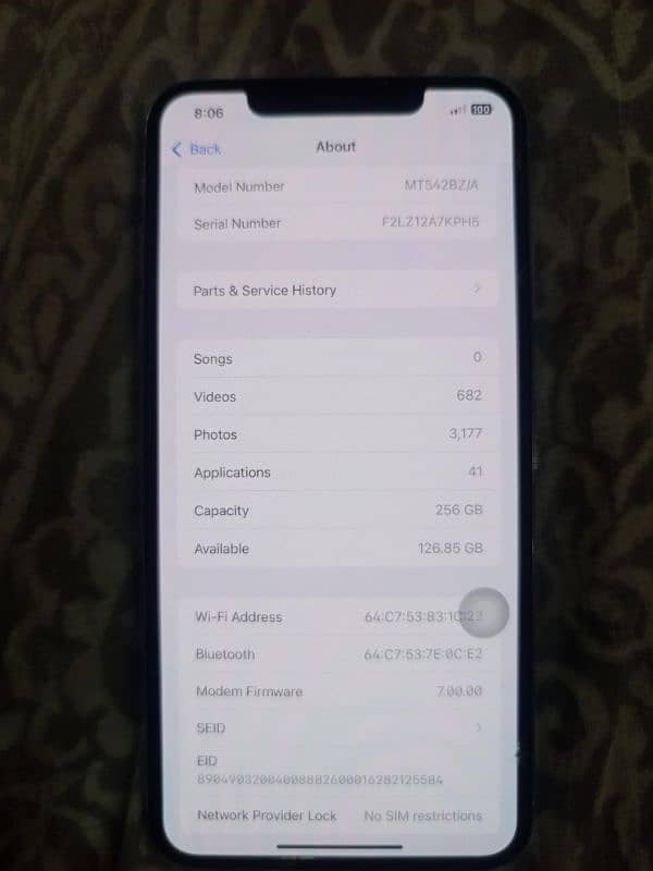 iphone xsmax XSMAX 256 GB PTA APPROVED DUAL 9