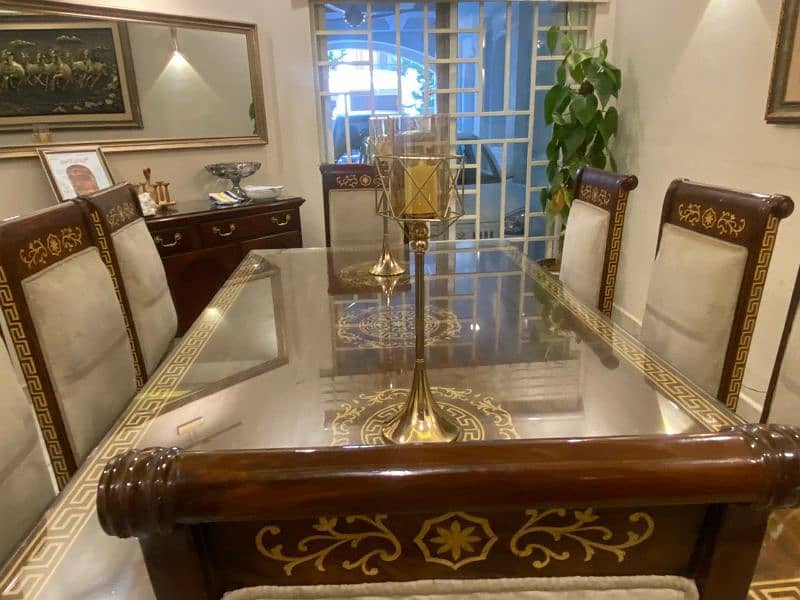 Wooden Dining table with chairs 2