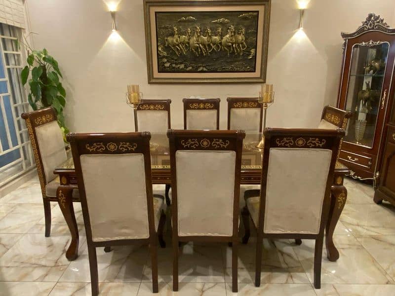 Wooden Dining table with chairs 4